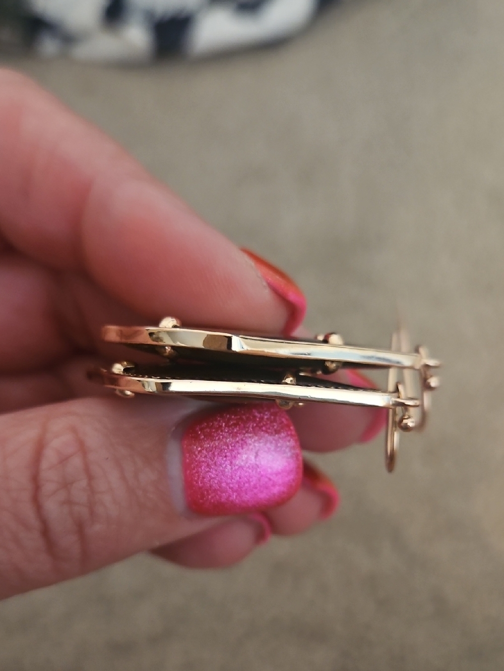 New with Bag Kendra Scott Alex Drop Rose Gold Frame Pink Iridescent Earrings - Picture 8 of 10